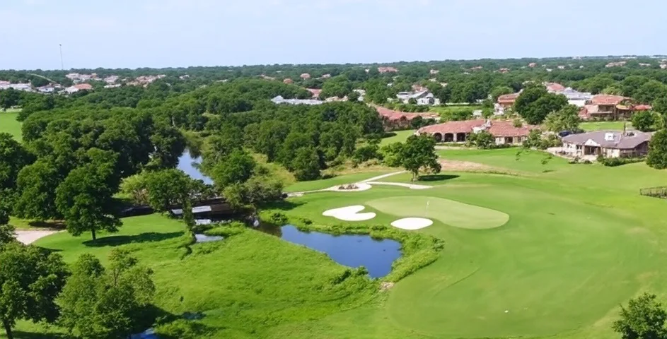 Cimarron Hills Golf & Country Club in Texas arial view of golf course and community via Grok