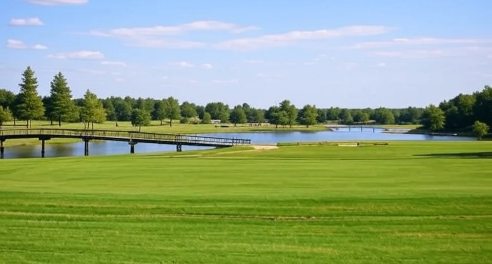 Emerald Bay Club in Texas fairway view with water feature via Grok