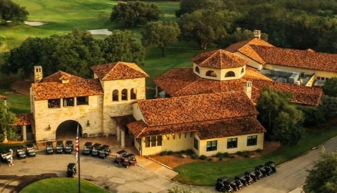 Briggs Ranch in San Antonio, Texas aerial view of golf clubhouse
