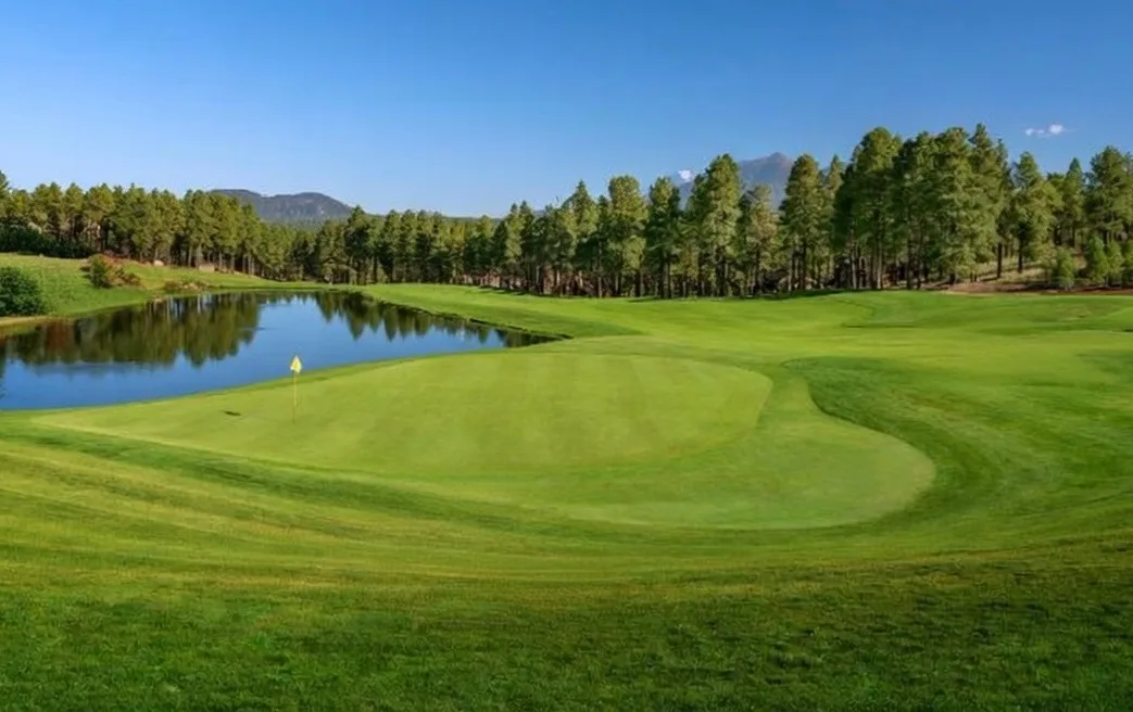Flagstaff Ranch Golf Club in Flagstaff, Arizona view of 18th green